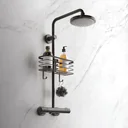 Basket for shower rod "Origin Lava", black, matte, 29 x 11 x 15 cm