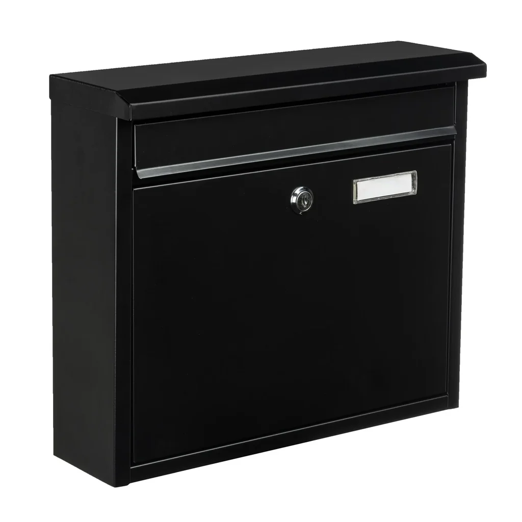 Metal mailbox, black