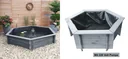 Hexagonal raised pond 100 cm, grey