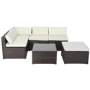 Polyrattan Lounge Set 16tlg. Braun