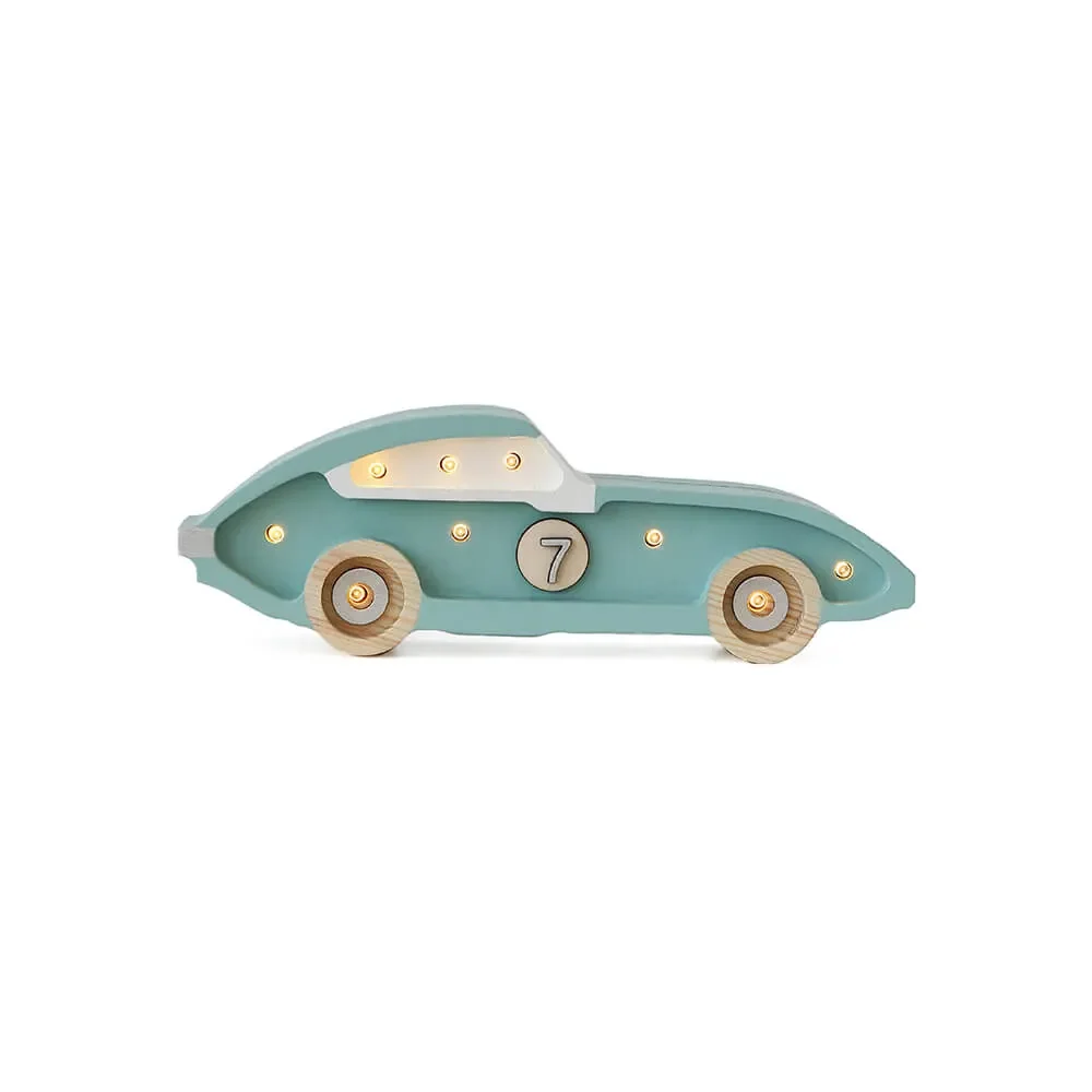 little lights Led Deco kinderlamp Mini Racing Car blauw