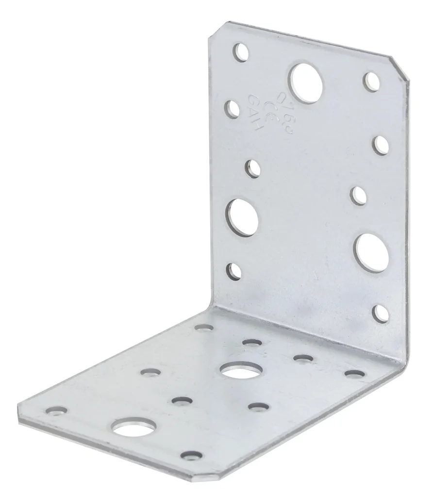 Angle connector galvanized 90 x 90 x 65 mm