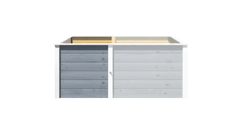 Modular raised bed extension kit, wall thickness 21 mm, grey, 67 cm