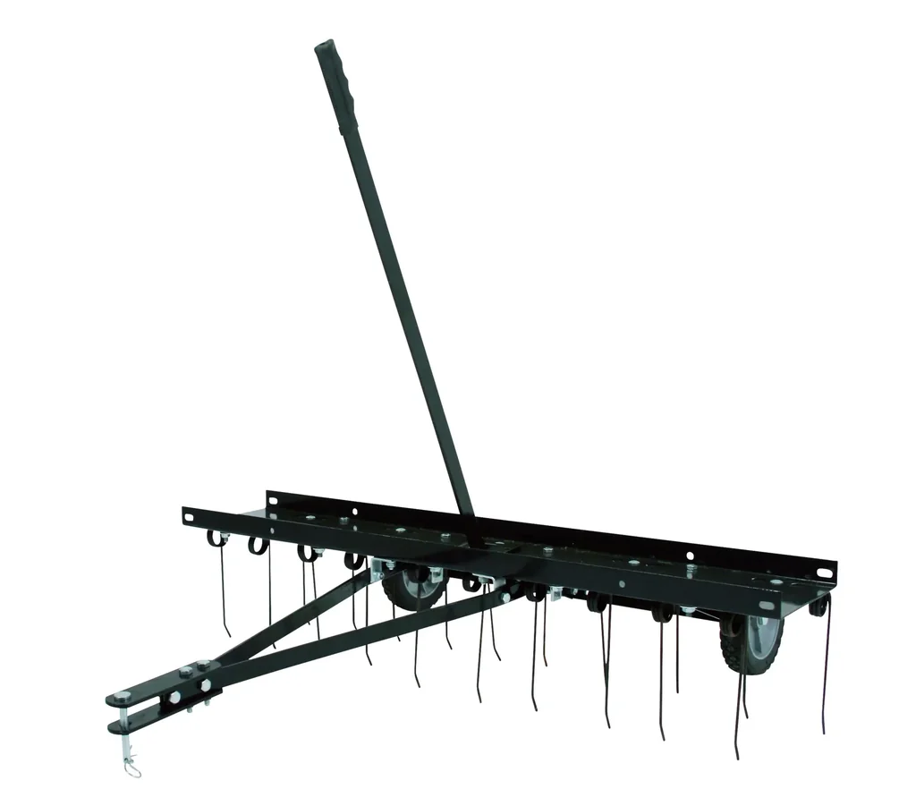 Attachment for lawn tractors scarifier 120 cm working width - extra sturdy design!