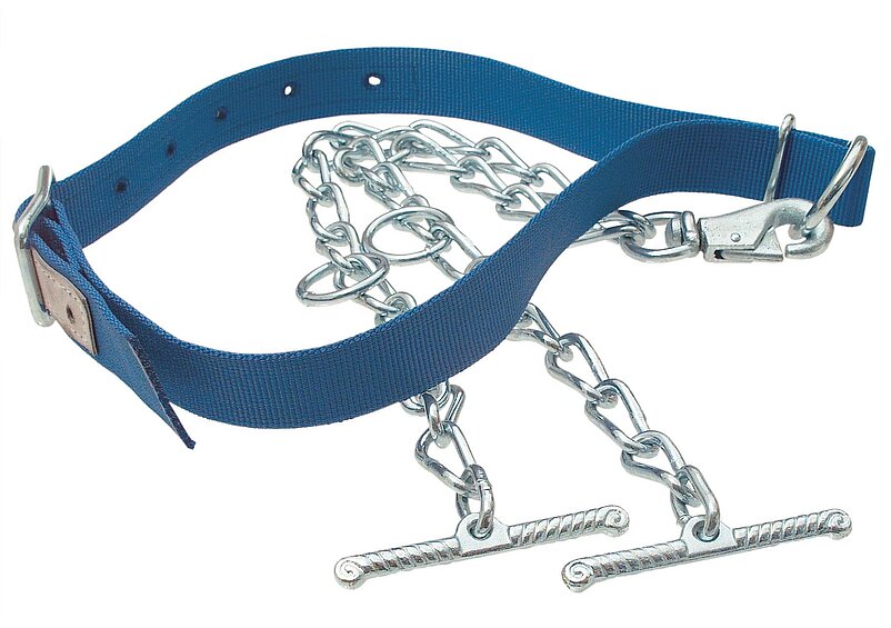 Neck strap for tying cows, cattle, young animals, made of Trevira