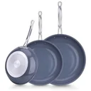 Ceramic frying pan set of 3 - 20, 24 and 28 cm - grey