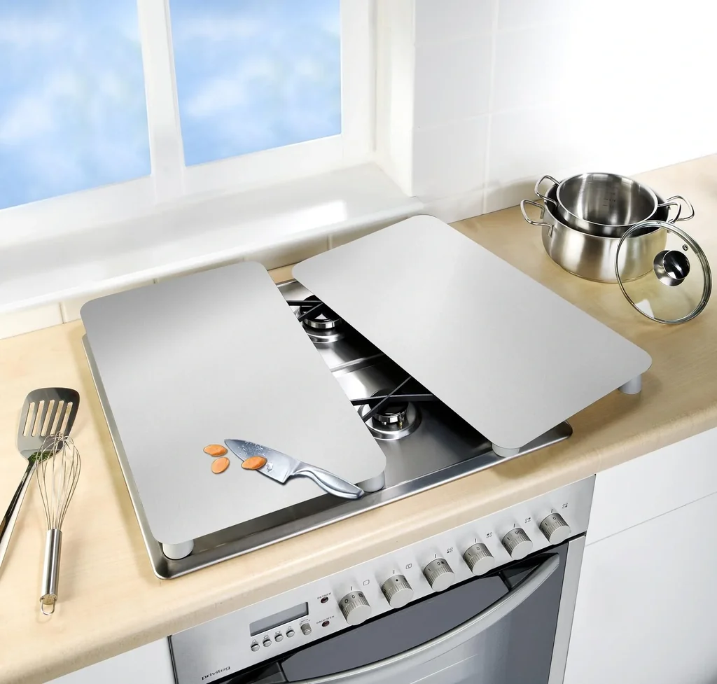 Universal Silver Hob Covers, Set of 2