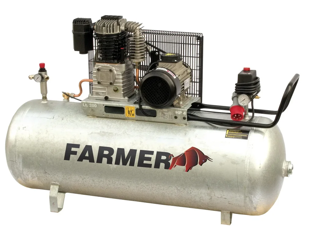 Compressor 550-200 Z PRO horizontal - 400 Volt 10 bar, galvanized
