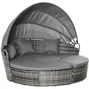 Rattan sun island 5-piece lounge