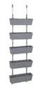 Door shelf "Adria", 5 levels, grey