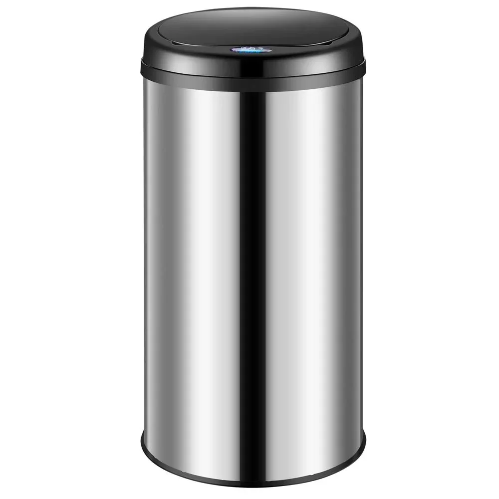 Automatic stainless steel trash can with sensor - 56 L - Silver