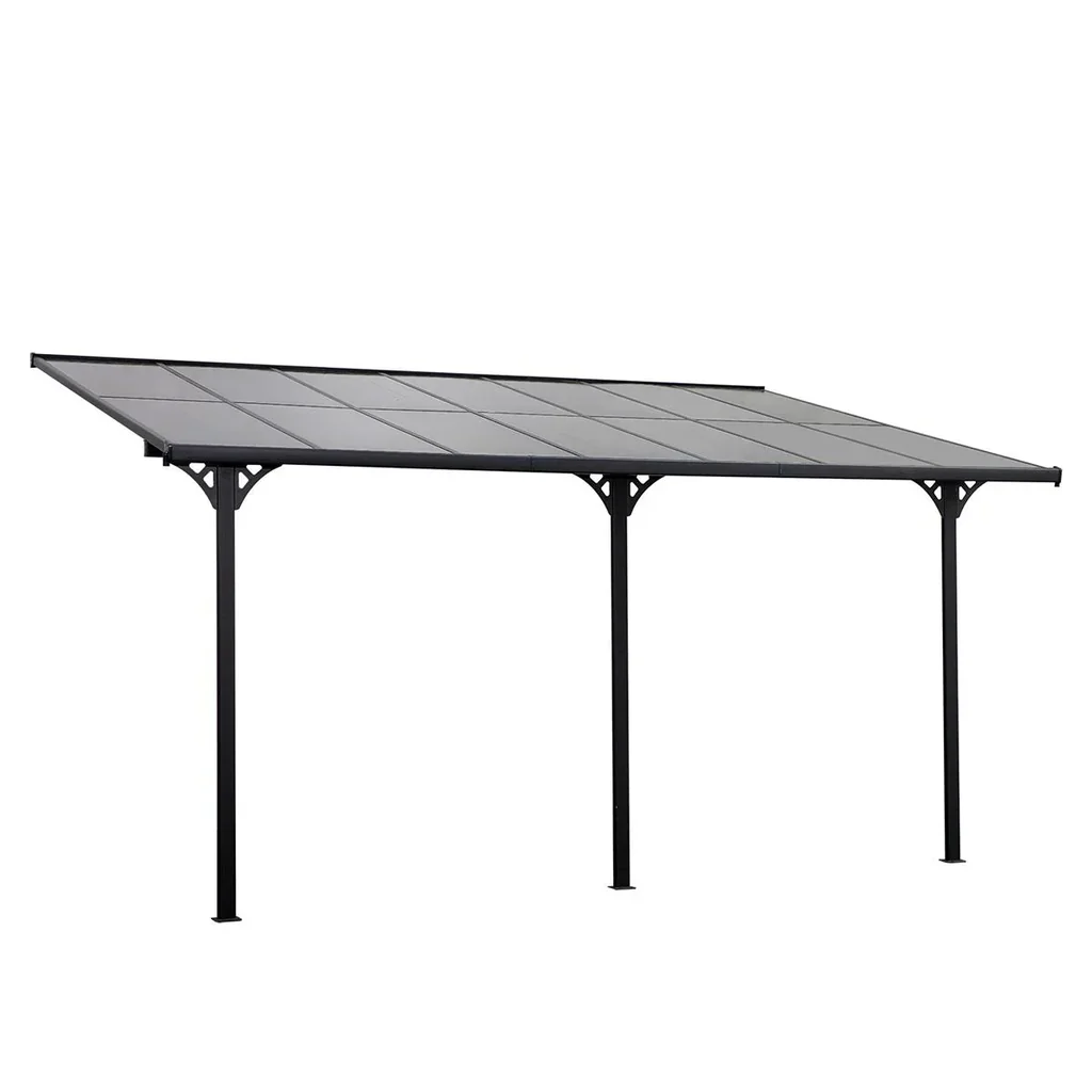 Pergola Pavilion 4 x 3 m Garden Pavilion Canopy Tent 225-270 cm Height Adjustable Sun Protection Patio Roof Extension