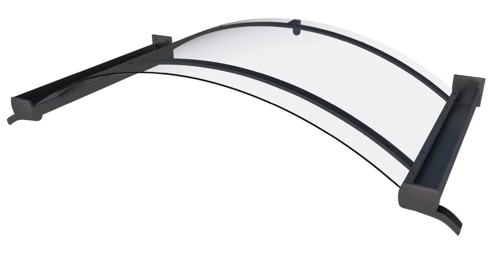 Arched canopy type BV/B 160, 160 x 90 x 25 cm, anthracite, 4 mm clear