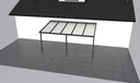 Patio roof Premium, anthracite, 5100 x 3060 mm - Polycarbonate multi-wall sheets 16 mm, clear