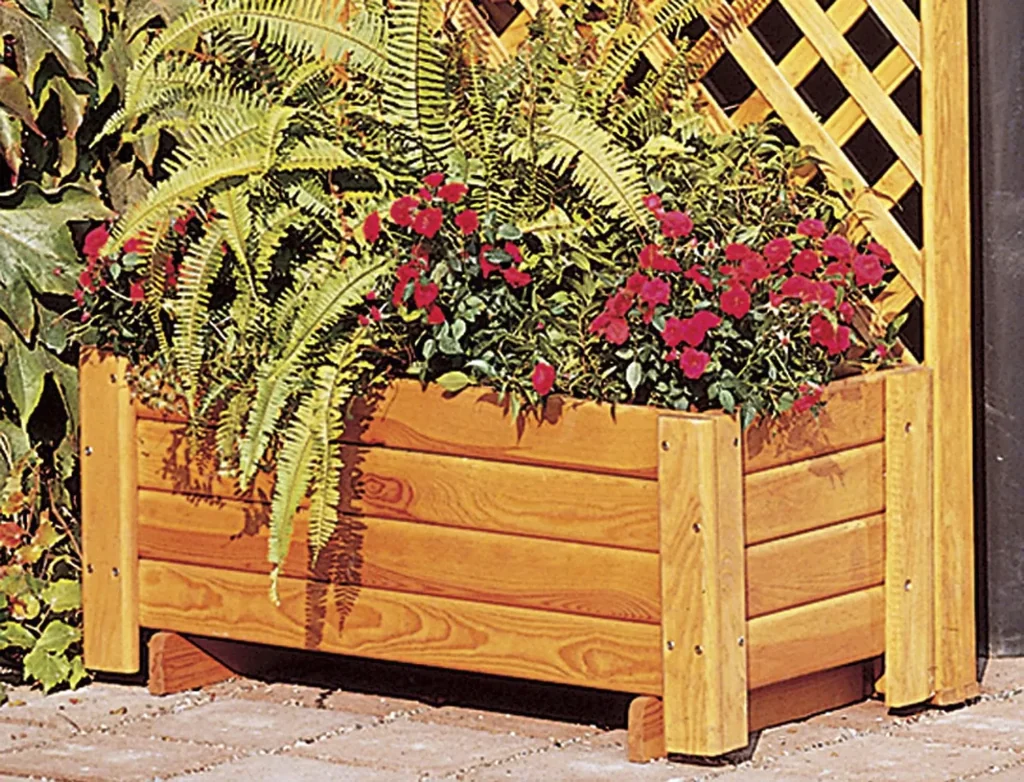Garbage can trellis system "Rex" 2-box + planter