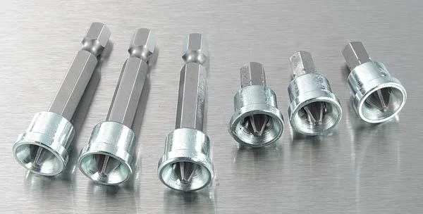 Screwdriver bit set 6-piece with depth stop for plasterboard