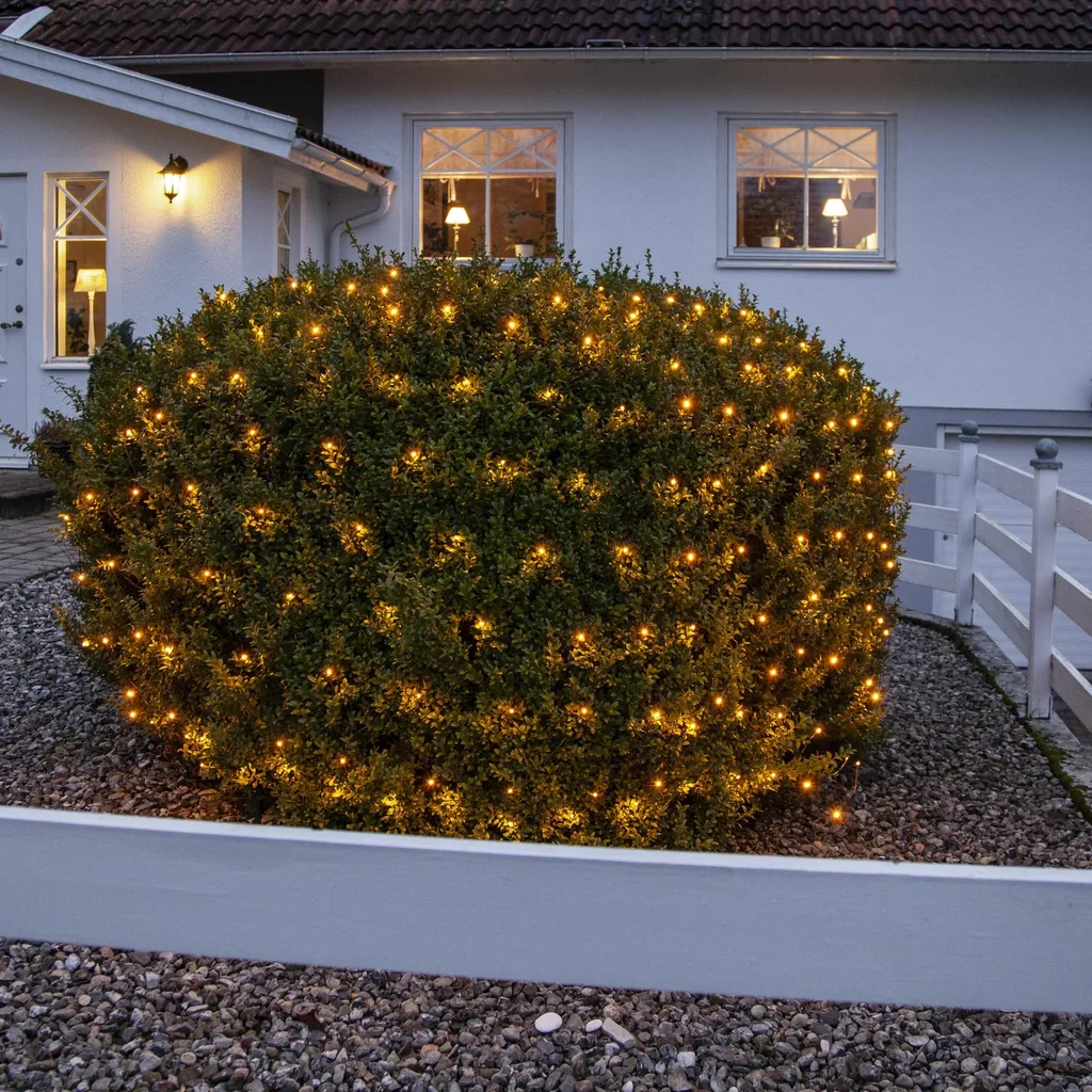 LED light net 2x2 meters, 160 warm white LEDs