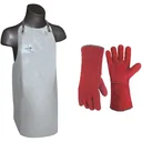 Leather apron with gloves Multifunctional