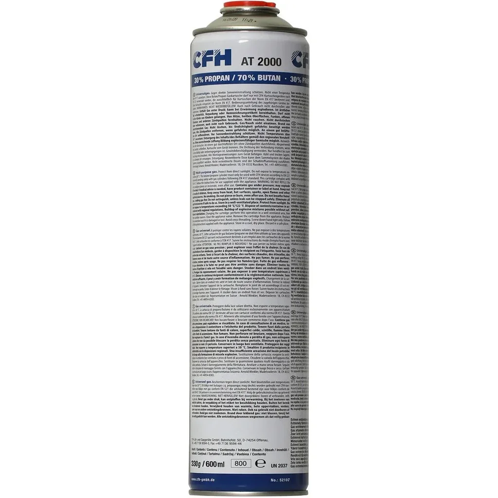 Gas bottle AT2000 600 ml, 330 grams