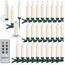 LED Christmas tree lights - Christmas tree decorations - candles - set of 30 warm white with remote control