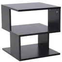 Side table bedside table with modern design, chipboard, black, 40x40x43 cm