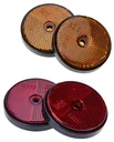 Reflector, orange, round, 2 pieces