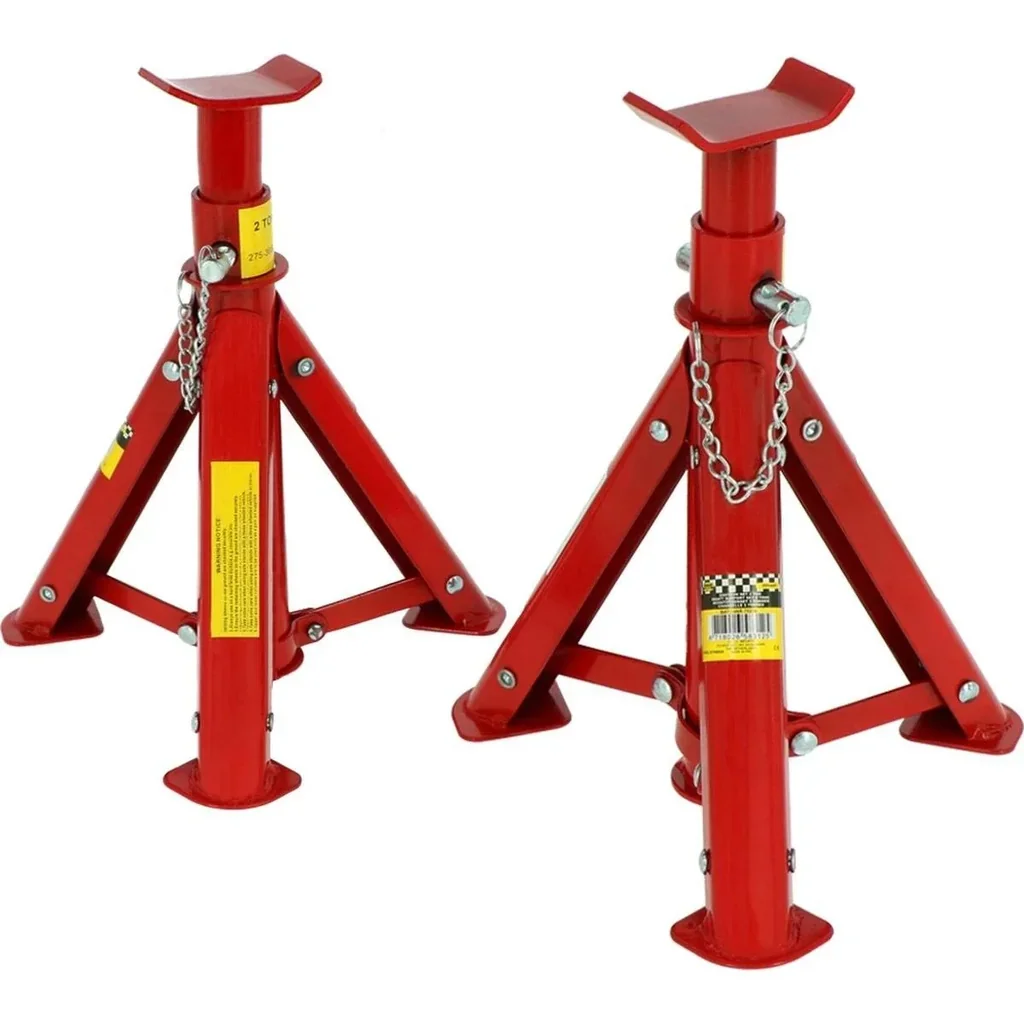 Axle stands 2 pieces - 2 ton capacity - 23x23x37 cm