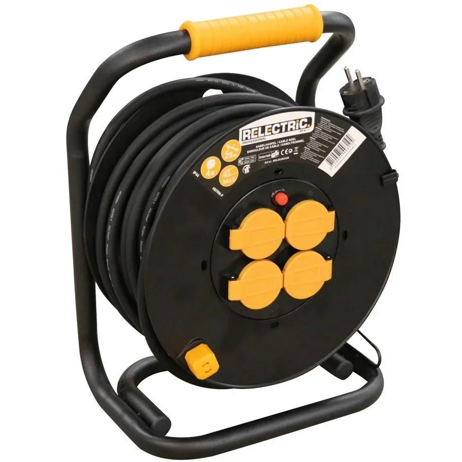 RELECTRIC cable reel PRO - 25m - 4 sockets