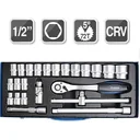 Professional tool set 1/2" 24-piece