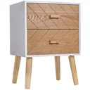 Bedside table with 2 drawers