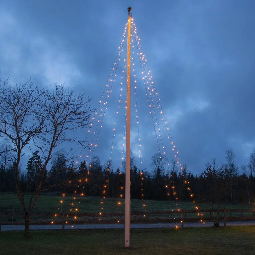 String lights with 360 LEDs for indoor and outdoor use