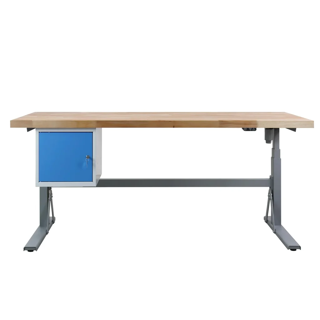 Workbench "HEAVY", height adjustable with cube box