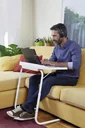 Express side table including LED lamp