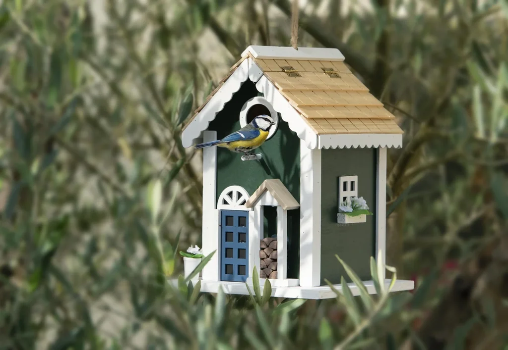Tit nesting box "Sepp", green