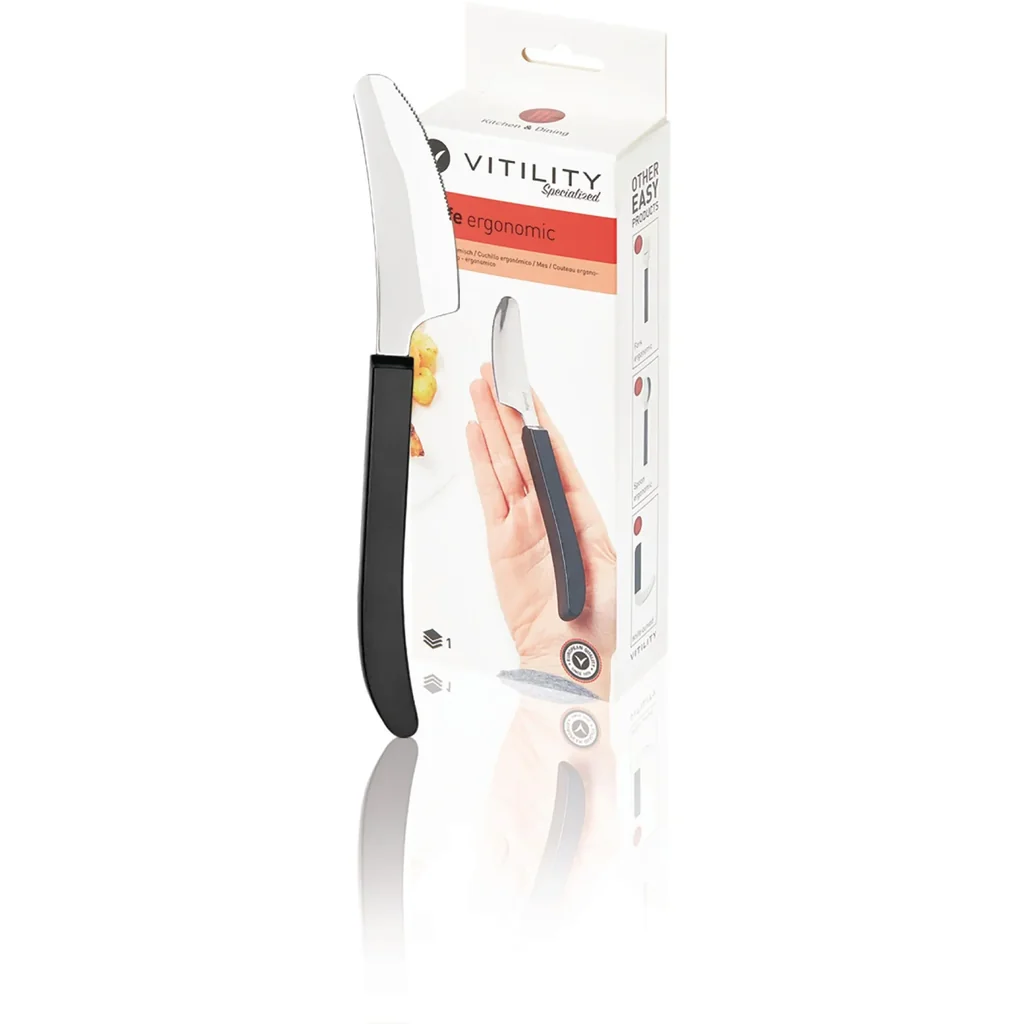 Cutlery - Knife Ergonomic Black/Aluminum