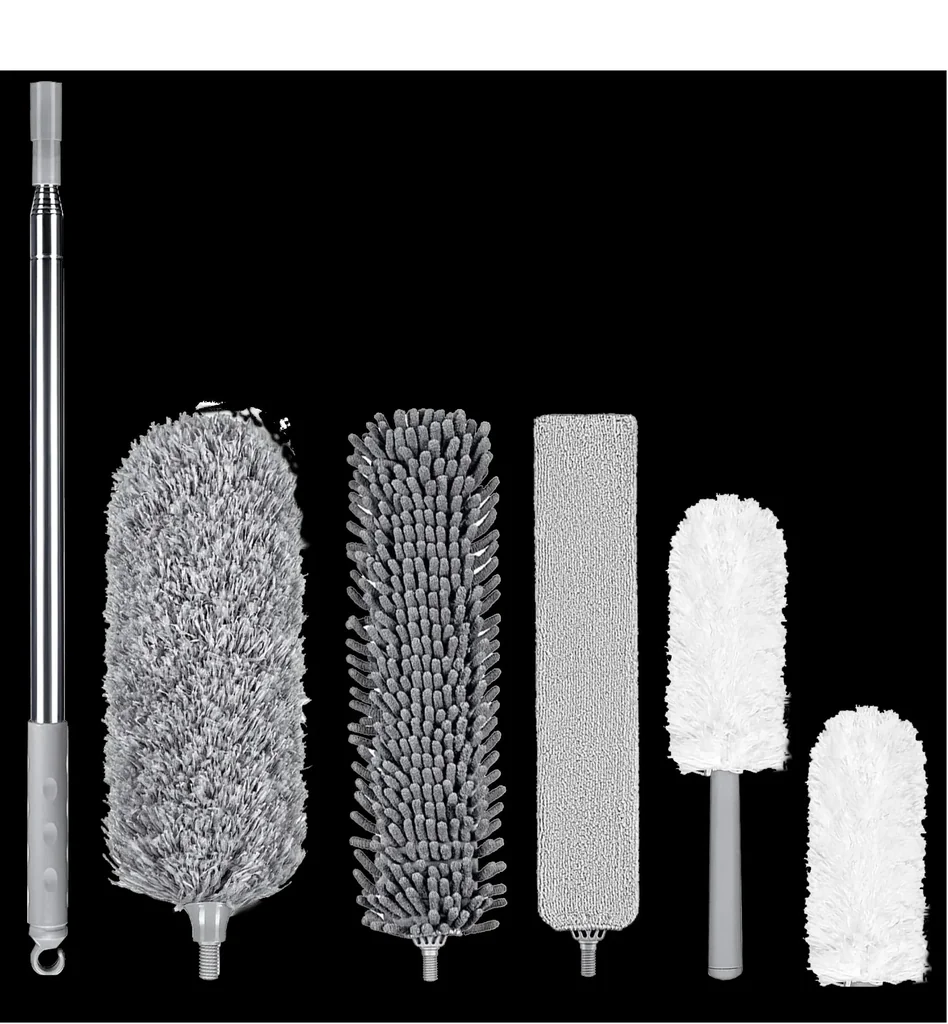 Telescopic feather dusters, set of 6