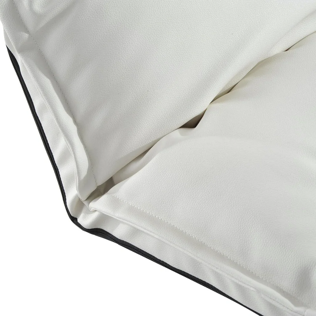 Beanbag seat cushion with backrest foldable white