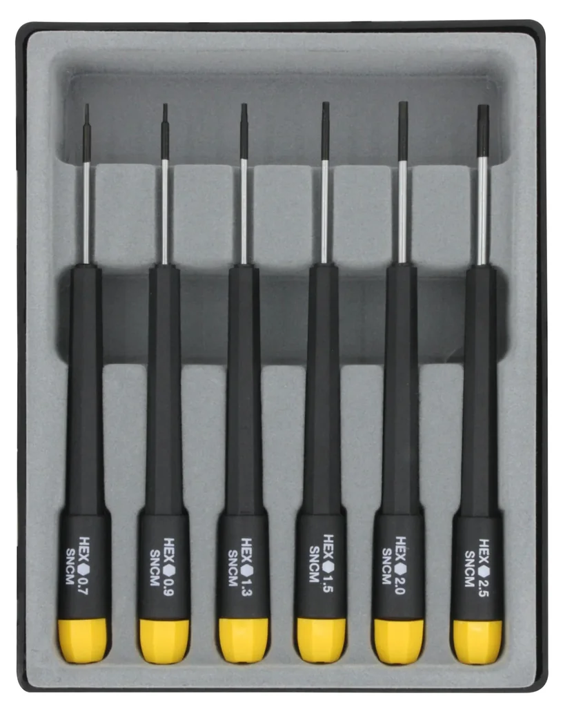 Hexagon screwdriver set 6-piece for precision mechanics and crafts