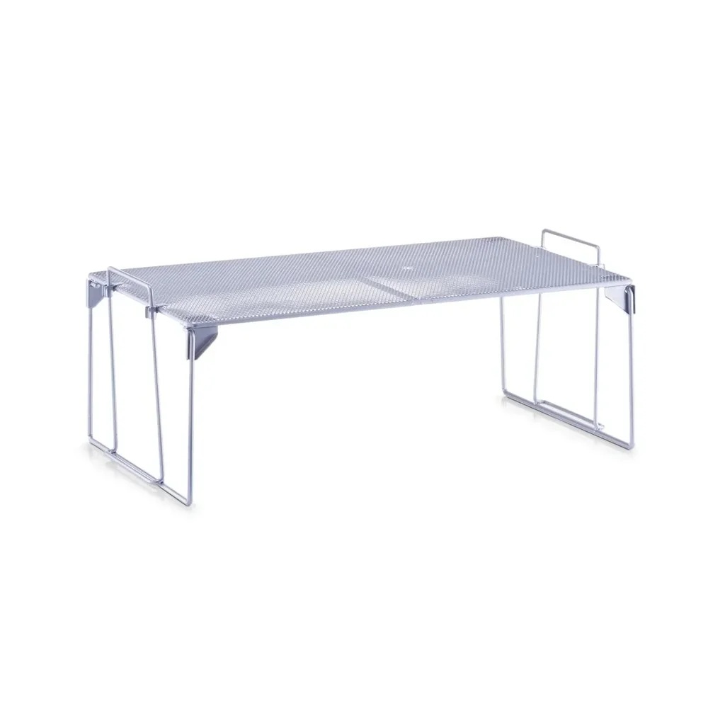 Universal shelf, stackable, mesh