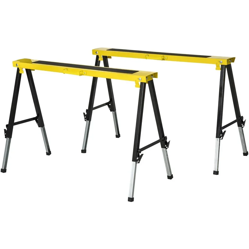 Workbench set of 2 foldable yellow+black