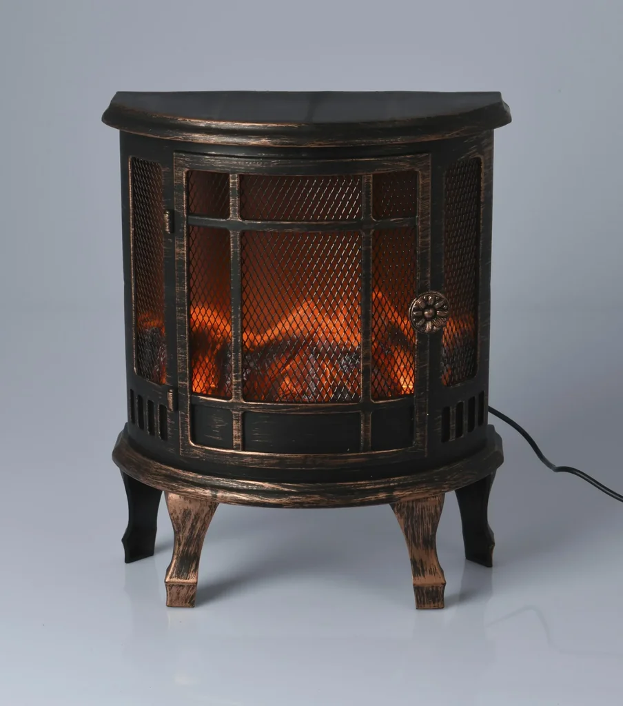 Decorative fireplace with LED lighting
