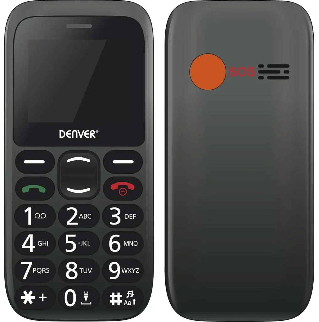 Large button mobile phone with SOS button