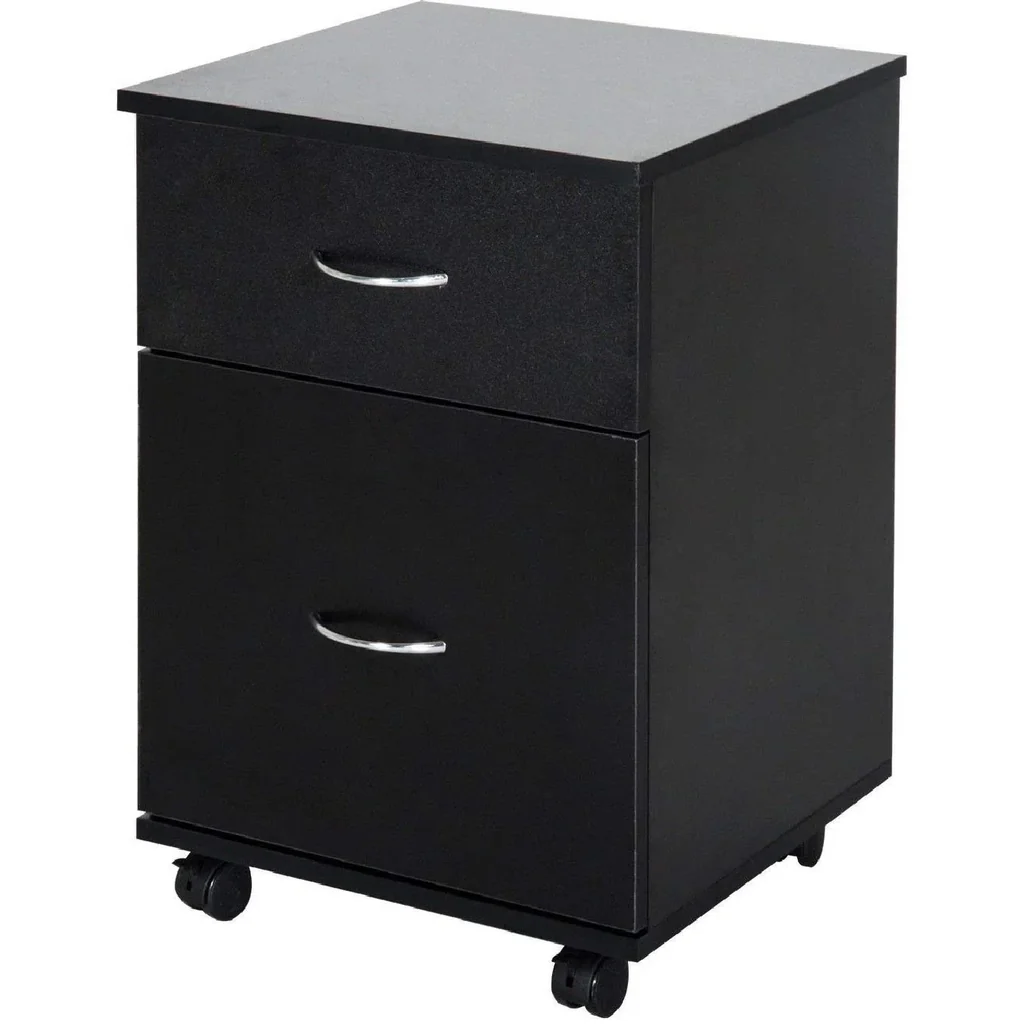 Chest of drawers on wheels 58cm black