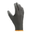 Polyester knitted glove POLYURETHANE COATED, grey