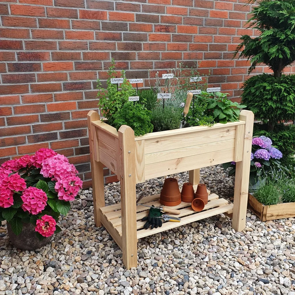 Solid herb bed, anthracite, small
