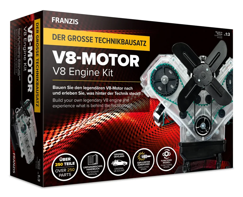 Grote V8-motor techniekset