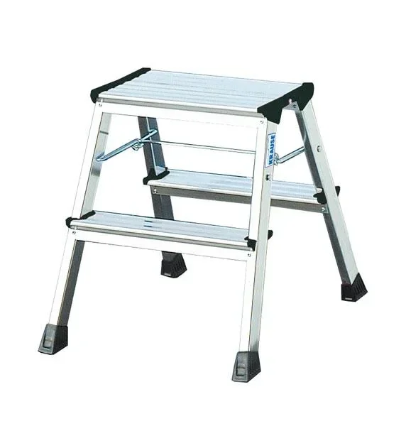 Aluminium double folding step, 2x2 steps for more safety in the home