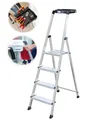 Secury stepladder with 4 steps and storage