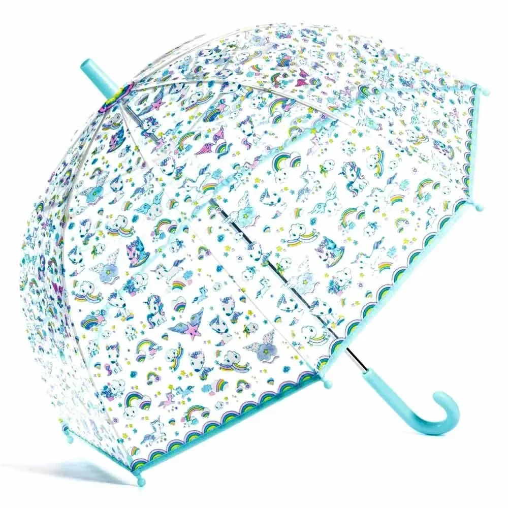 Djeco kinderparaplu eenhoorn blauw