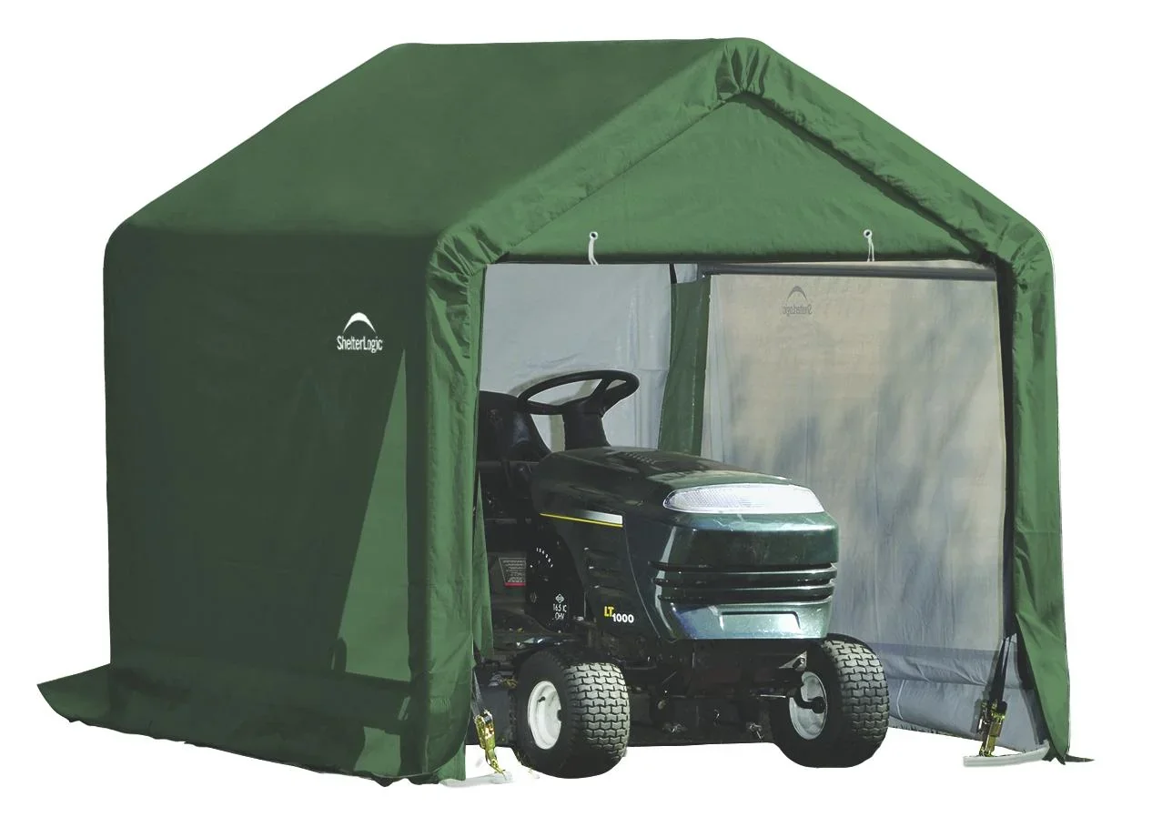 Folieschuurtje / Tentgarage 1,8 × 1,8 m groen – weerbestendig PE-zeil, 3,24 m²